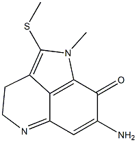 7-Amino-3,4-dihydro-1-methyl-2-methylthiopyrrolo[4,3,2-de]quinolin-8(1H)-one Structure