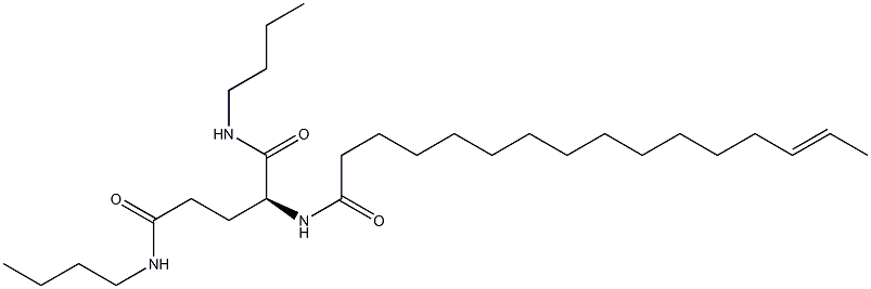 N2-(14-Hexadecenoyl)-N1,N5-dibutylglutaminamide 结构式