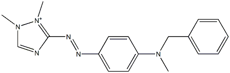 1,2-Dimethyl-3-[[4-[methyl(phenylmethyl)amino]phenyl]azo]-1H-1,2,4-triazol-2-ium,,结构式