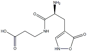 3-[[(S)-2-Amino-3-[(2,5-dihydro-5-oxoisoxazol)-4-yl]propanoyl]amino]propanoic acid Structure