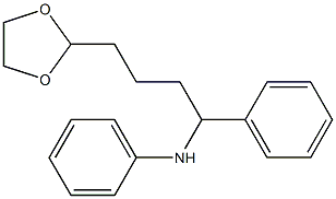2-[4-フェニル-4-(フェニルアミノ)ブチル]-1,3-ジオキソラン 化学構造式