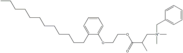 N,N-Dimethyl-N-benzyl-N-[2-[[2-(2-dodecylphenyloxy)ethyl]oxycarbonyl]propyl]aminium Structure