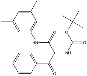 N-(3,5-Dimethylphenyl)-2-[(tert-butoxycarbonyl)amino]-2-benzoylacetamide Structure