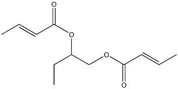 Bis[(E)-2-butenoic acid]1-(1,2-dihydroxyethyl)ethane-1,2-diyl ester,,结构式