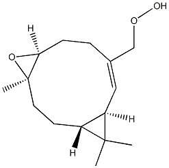 (1R,4R,6S,9E,11R)-9-Hydroperoxymethyl-4,12,12-trimethyl-5-oxatricyclo[9.1.0.04,6]dodec-9-ene Struktur