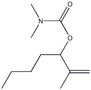 N,N-Dimethylcarbamic acid 1-isopropenylpentyl ester Structure