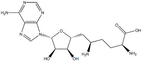 (2S,5R)-5-(5'-Adenosyl)-2,5-diaminopentanoic acid Structure