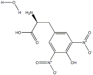 3,5-ジニトロ-L-チロシン·水和物 化学構造式