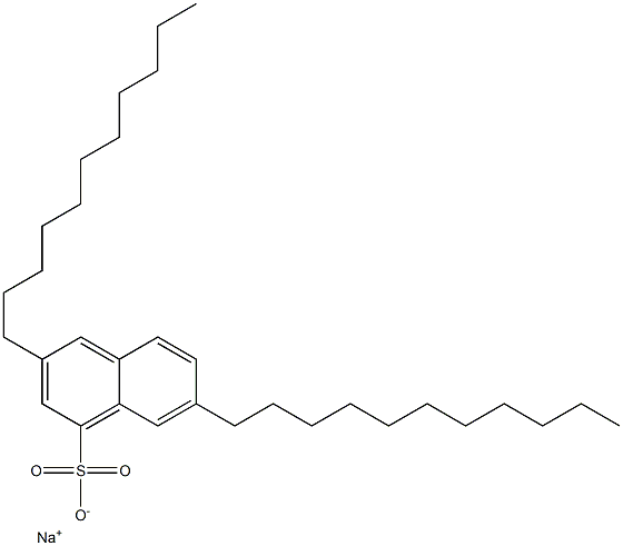 3,7-Diundecyl-1-naphthalenesulfonic acid sodium salt Structure