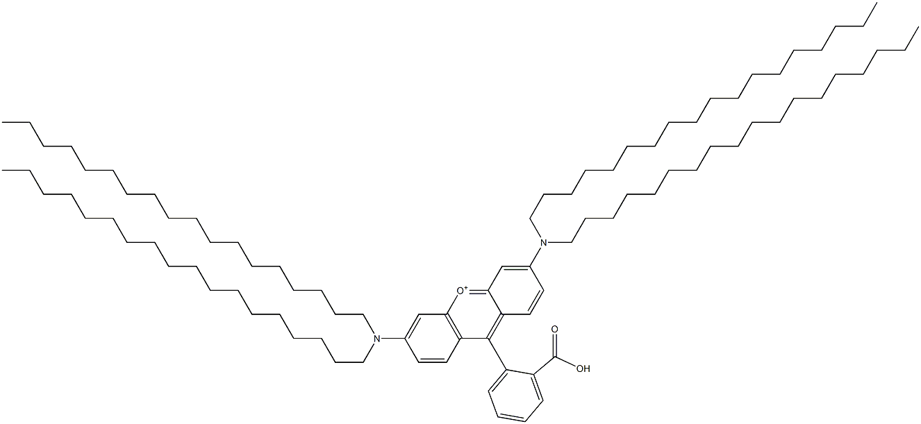 9-(2-Carboxyphenyl)-3,6-bis(dioctadecylamino)xanthylium,,结构式