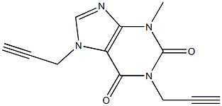 1,7-Di(2-propynyl)-3-methylxanthine Struktur