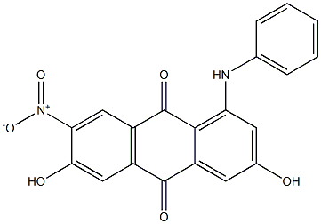 1-Anilino-3,6-dihydroxy-7-nitroanthraquinone,,结构式