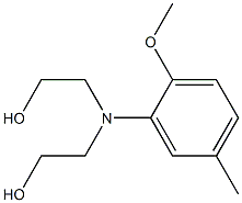 2-Methoxy-5-methyl-N,N-di(2-hydroxyethyl)aniline Struktur