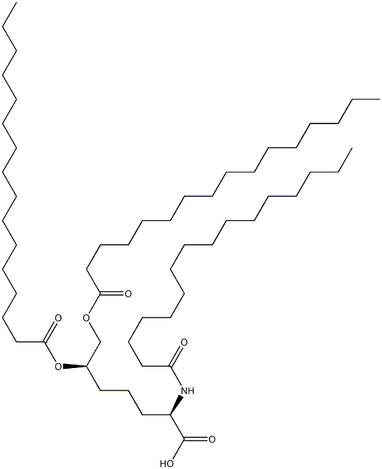 (2R,6R)-2-Palmitoylamino-6,7-di(palmitoyloxy)heptanoic acid Structure