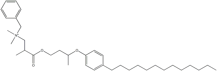 N,N-Dimethyl-N-benzyl-N-[2-[[3-(4-tridecylphenyloxy)butyl]oxycarbonyl]propyl]aminium Struktur