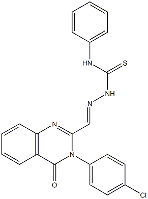 3-(4-Chlorophenyl)-2-[[[phenylamino]thiocarbonylamino]iminomethyl]quinazolin-4(3H)-one|