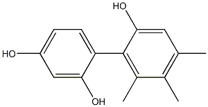 4',5',6'-Trimethyl-1,1'-biphenyl-2,2',4-triol Structure