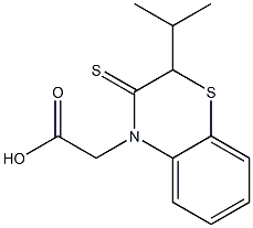 2-Isopropyl-2,3-dihydro-3-thioxo-4H-1,4-benzothiazine-4-acetic acid Structure