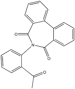 6-(2-Acetylphenyl)-5H-dibenz[c,e]azepine-5,7(6H)-dione 结构式