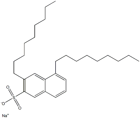 3,5-Dinonyl-2-naphthalenesulfonic acid sodium salt Structure