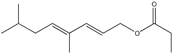 Propionic acid 4,7-dimethyl-2,4-octadienyl ester Structure