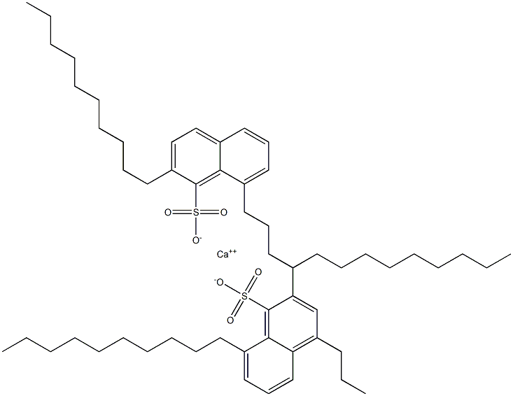 Bis(2,8-didecyl-1-naphthalenesulfonic acid)calcium salt Structure
