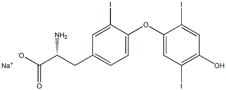 (R)-2-Amino-3-[4-(4-hydroxy-2,5-diiodophenoxy)-3-iodophenyl]propanoic acid sodium salt Structure