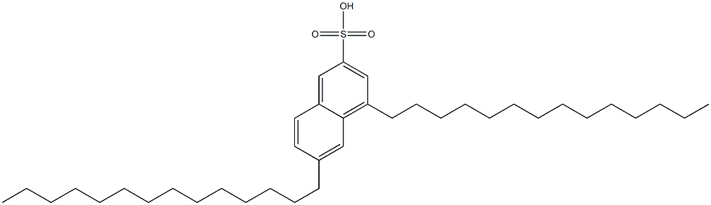 4,6-ジテトラデシル-2-ナフタレンスルホン酸 化学構造式