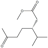 [R,(+)]-3-Isopropyl-6-oxoheptanoic acid methyl ester 结构式