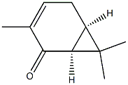 (1S,6R)-3,7,7-Trimethylbicyclo[4.1.0]hept-3-en-2-one Structure