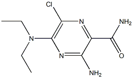 3-Amino-6-chloro-5-(diethylamino)-2-pyrazinecarboxamide Struktur