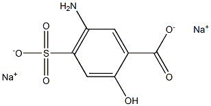 5-Amino-4-sulfosalicylic acid disodium salt,,结构式