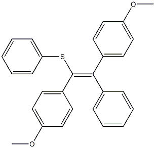 1,2-Bis(4-methoxyphenyl)-2-phenyl-1-phenylthioethene Structure