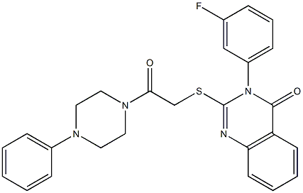 3-(3-Fluorophenyl)-2-[[[(4-phenylpiperazin-1-yl)carbonyl]methyl]thio]quinazolin-4(3H)-one