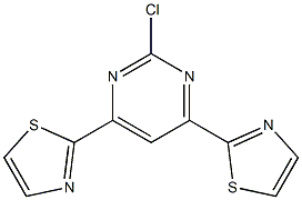 2-Chloro-4-(2-thiazolyl)-6-(2-thiazolyl)pyrimidine 结构式