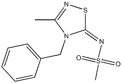 3-Methyl-4-benzyl-5-methylsulfonylimino-4,5-dihydro-1,2,4-thiadiazole Structure