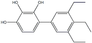 4-(3,4,5-Triethylphenyl)benzene-1,2,3-triol,,结构式