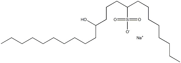 13-Hydroxytricosane-9-sulfonic acid sodium salt,,结构式