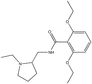 2,6-Diethoxy-N-[(1-ethylpyrrolidin-2-yl)methyl]benzamide,,结构式