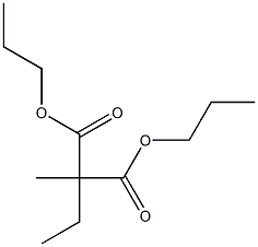 Ethylmethylmalonic acid dipropyl ester Struktur