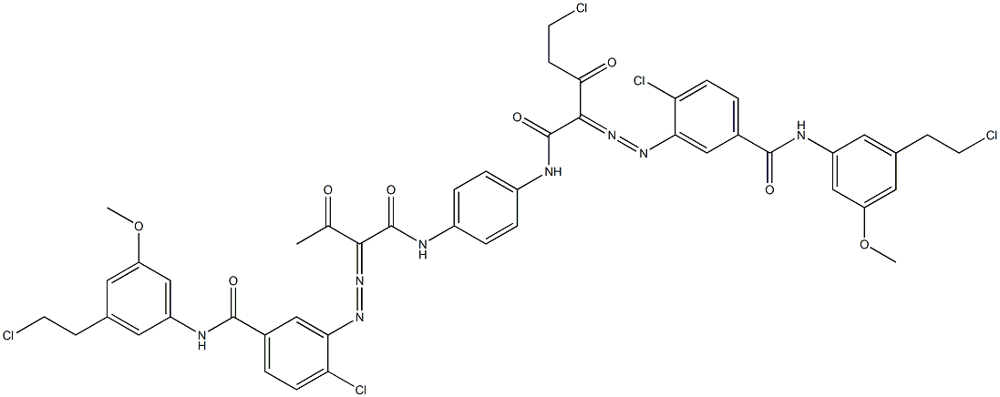 3,3'-[2-(Chloromethyl)-1,4-phenylenebis[iminocarbonyl(acetylmethylene)azo]]bis[N-[3-(2-chloroethyl)-5-methoxyphenyl]-4-chlorobenzamide]