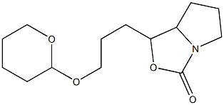 4-[3-(テトラヒドロ-2H-ピラン-2-イルオキシ)プロピル]-1-アザ-3-オキサビシクロ[3.3.0]オクタン-2-オン 化学構造式