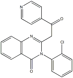 3-(2-Chlorophenyl)-2-(4-pyridinylcarbonylmethyl)quinazolin-4(3H)-one,,结构式