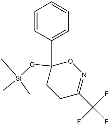 6-Phenyl-3-(trifluoromethyl)-6-(trimethylsiloxy)-5,6-dihydro-4H-1,2-oxazine 结构式