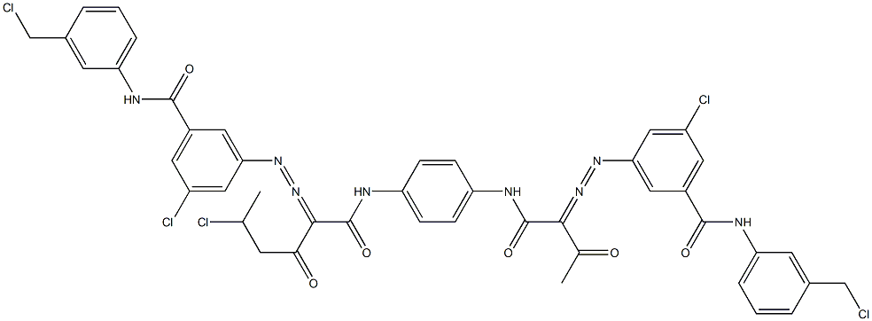  3,3'-[2-(1-Chloroethyl)-1,4-phenylenebis[iminocarbonyl(acetylmethylene)azo]]bis[N-[3-(chloromethyl)phenyl]-5-chlorobenzamide]