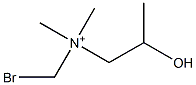 N-ブロモメチル-N,N-ジメチル-2-ヒドロキシプロパン-1-アミニウム 化学構造式