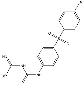1-[4-(p-Bromophenyl)sulfonylphenylaminocarbonyl]guanidine,,结构式