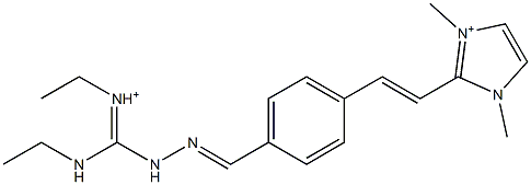 1,3-Dimethyl-2-[2-[4-[2-[ethyliminio(ethylamino)methyl]hydrazonomethyl]phenyl]ethenyl]-1H-imidazol-3-ium