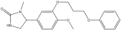 3-Methyl-4-[3-(3-phenoxypropoxy)-4-methoxyphenyl]-2-imidazolidone Structure