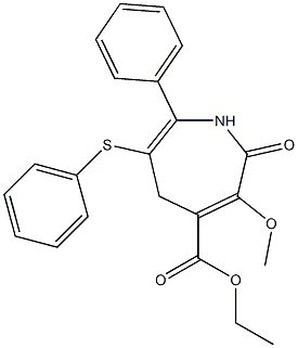  2,5-Dihydro-2-oxo-3-methoxy-6-(phenylthio)-7-phenyl-1H-azepine-4-carboxylic acid ethyl ester